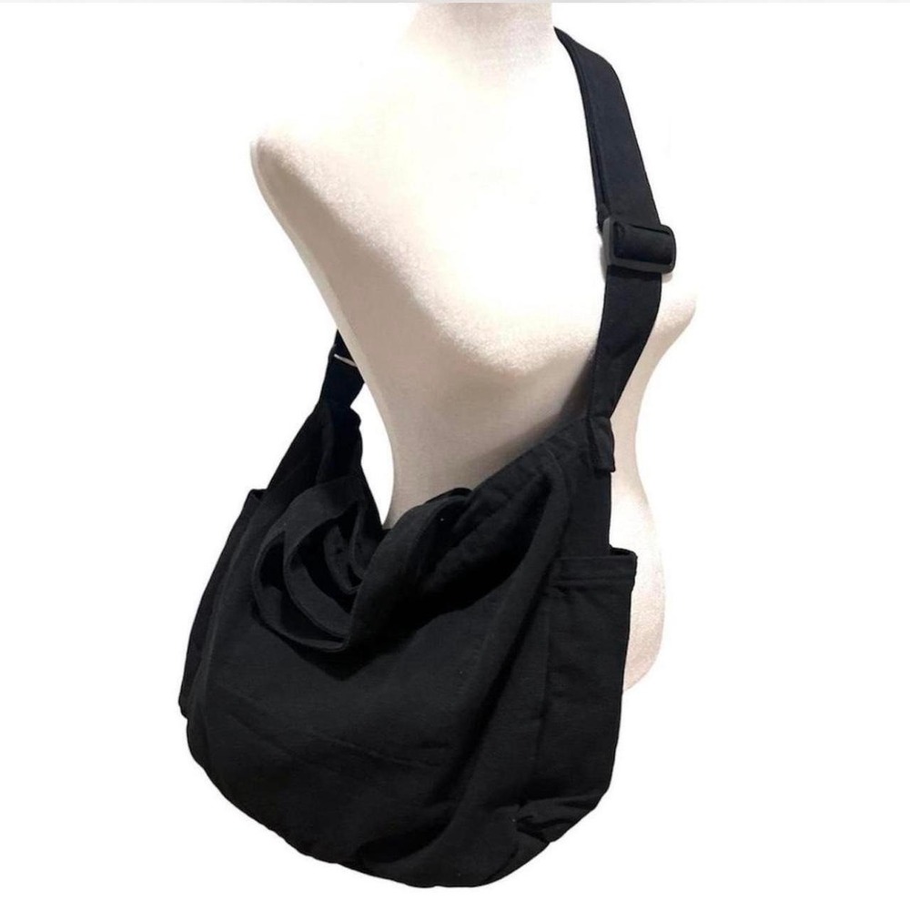 Amazing Unisex  Large Capacity Canvas Crossbody - Black - New